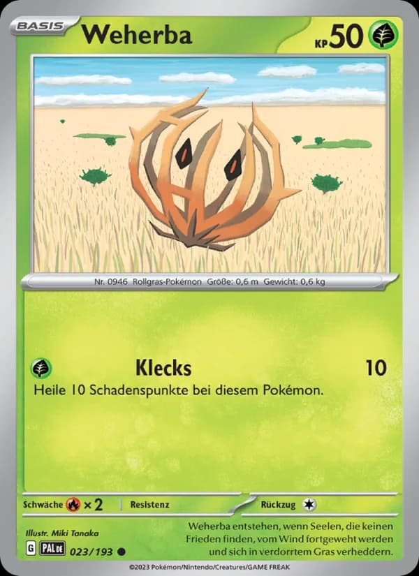 Weherba card in German