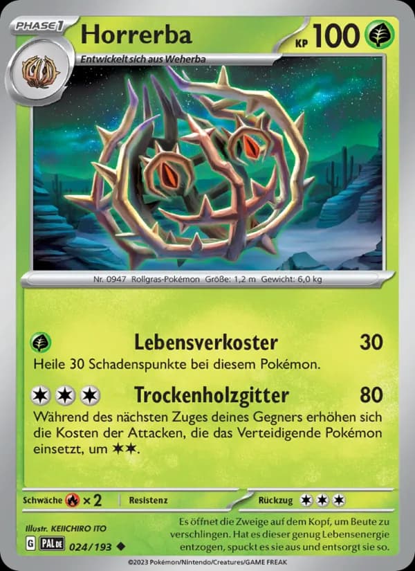Horrerba card in German