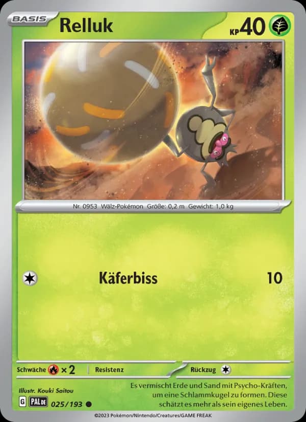 Relluk card in German