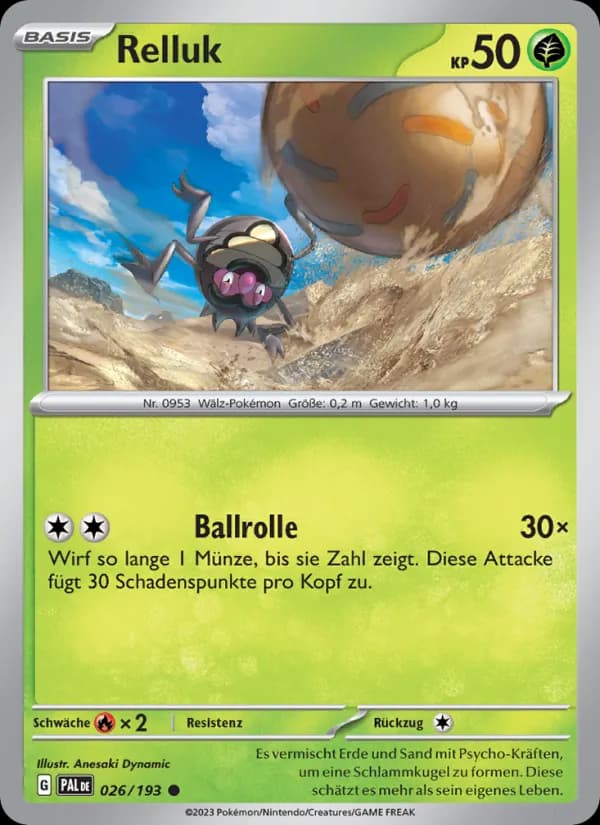 Relluk card in German