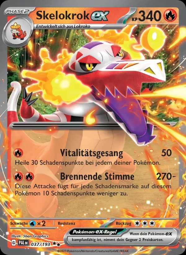 Skelokrok-ex card in German