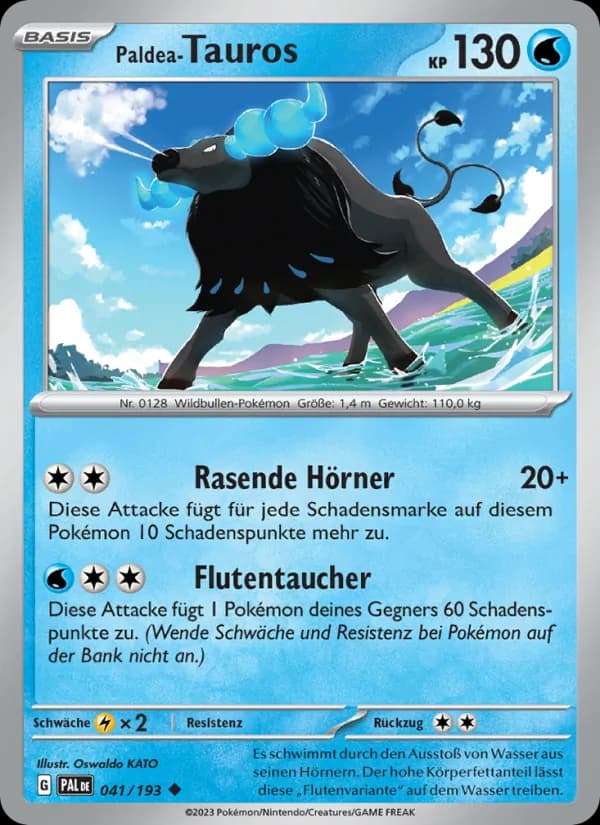 Paldea-Tauros card in German