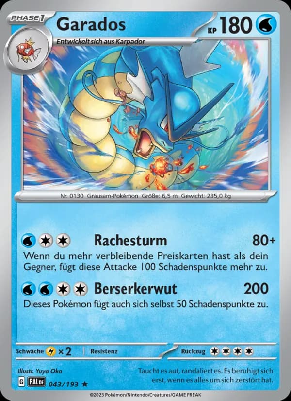 Garados card in German