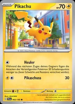 Pikachu card in German