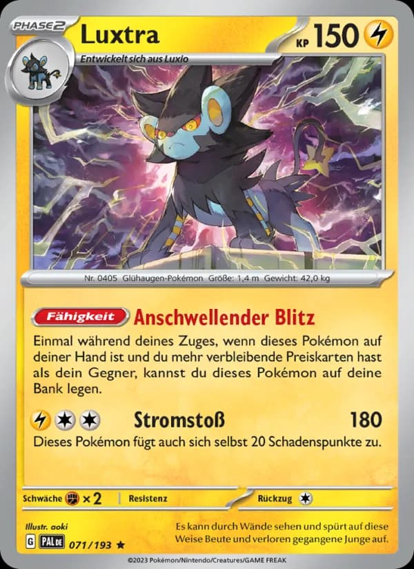 Luxtra card in German