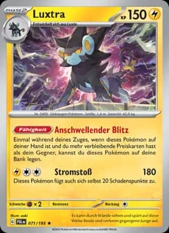 Luxtra card in German