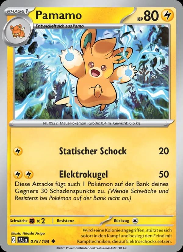 Pamamo card in German