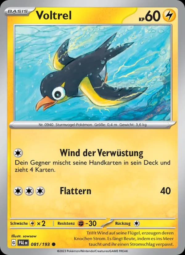 Voltrel card in German