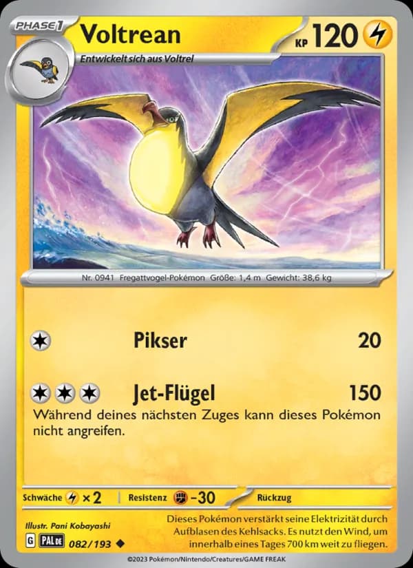 Voltrean card in German
