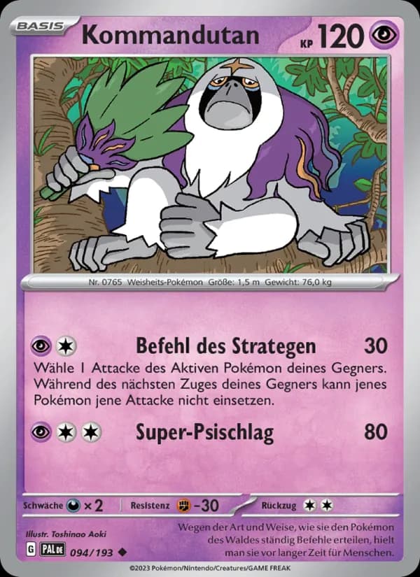 Kommandutan card in German