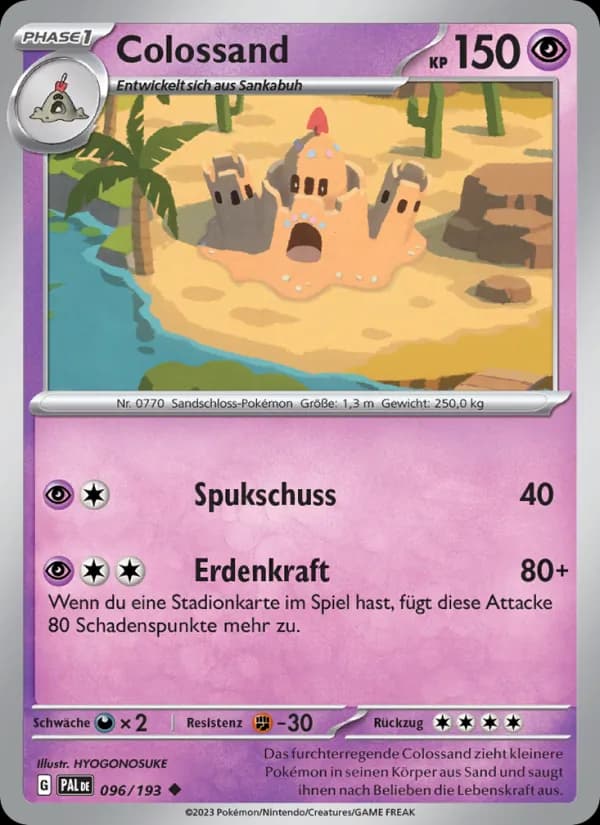 Colossand card in German