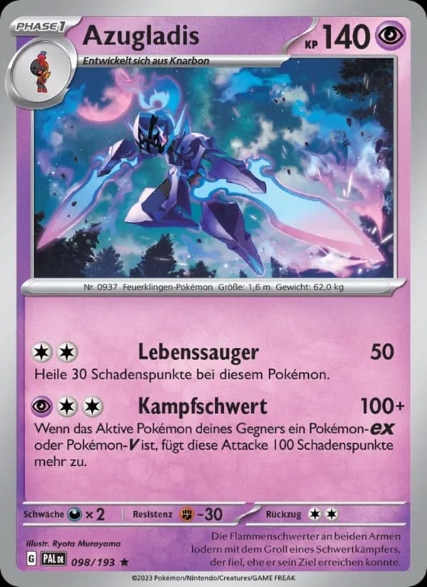 Azugladis card in German
