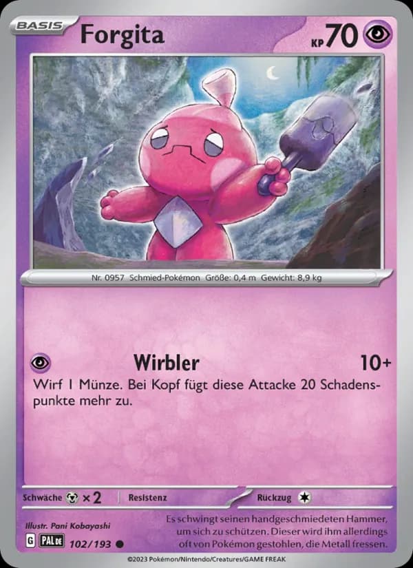 Forgita card in German