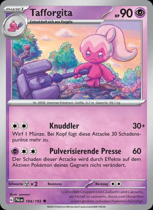 Tafforgita card in German