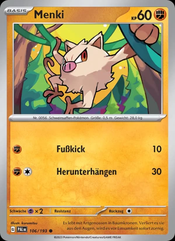 Menki card in German