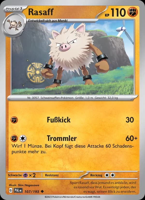 Rasaff card in German