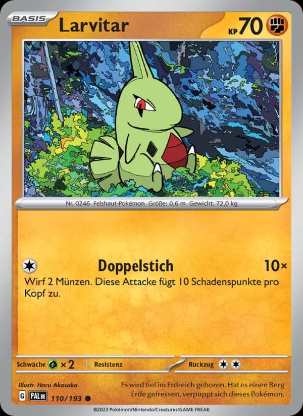 Larvitar card in German