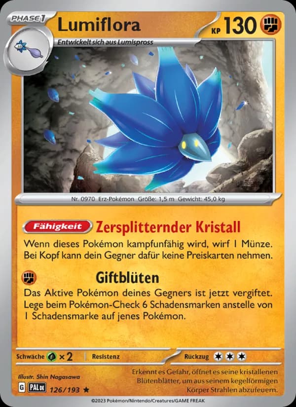 Lumiflora card in German