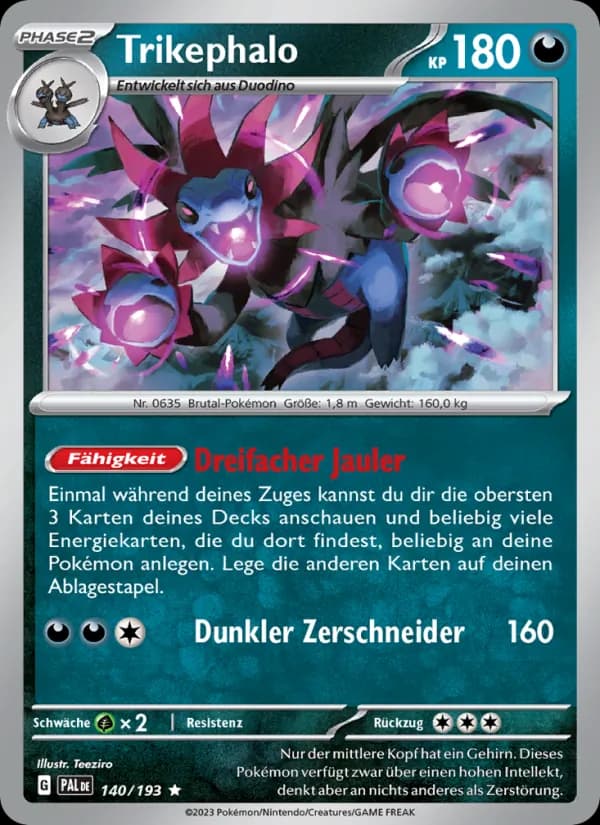 Trikephalo card in German