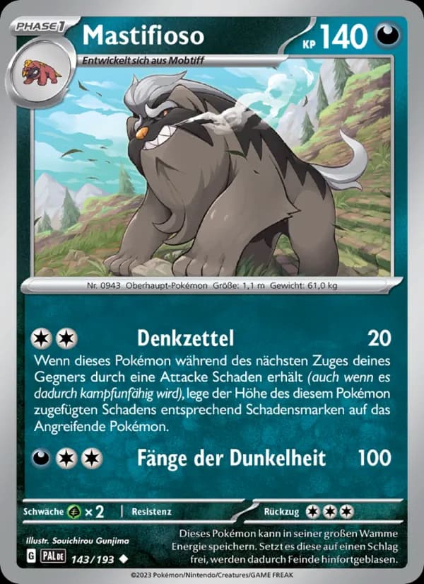 Mastifioso card in German