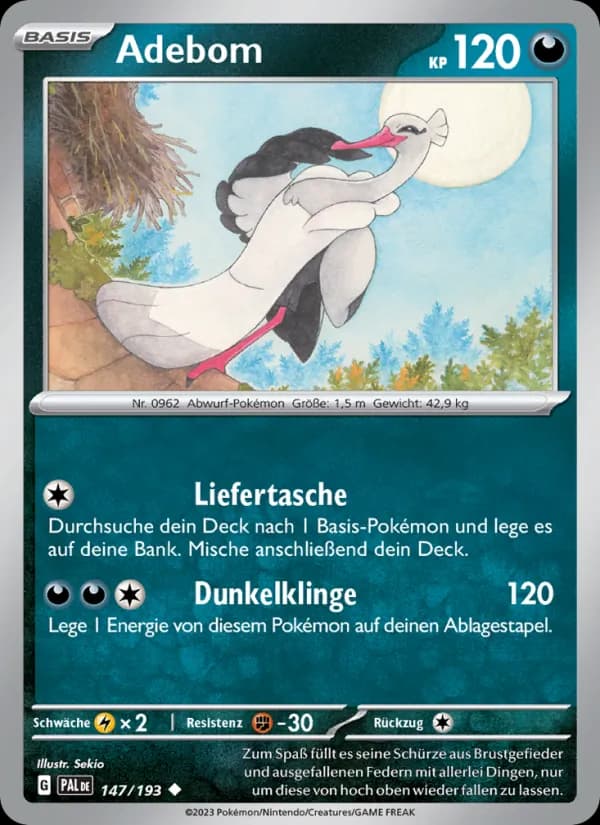 Adebom card in German