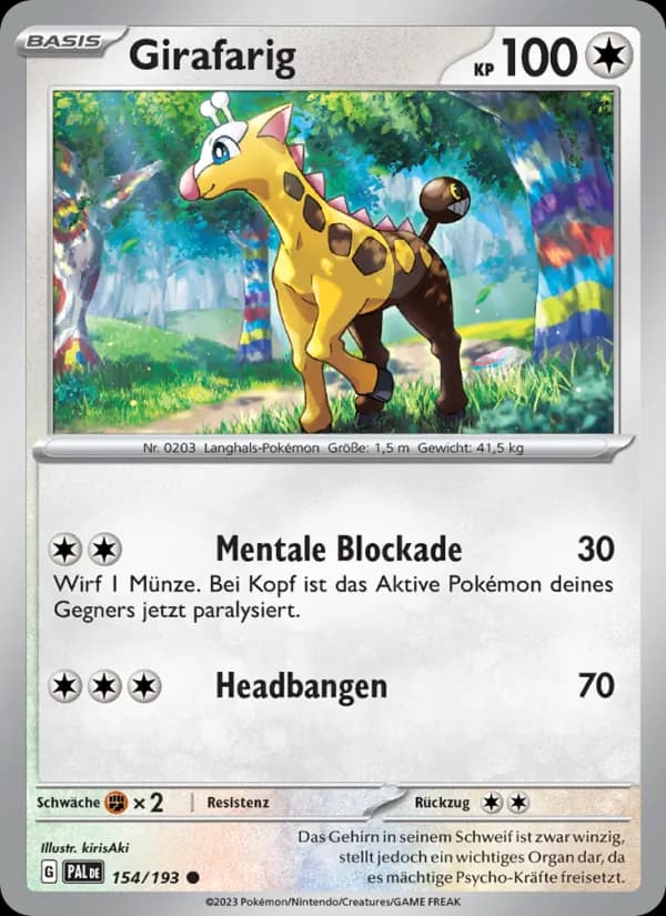 Girafarig card in German