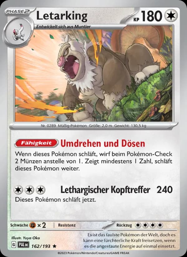 Letarking card in German