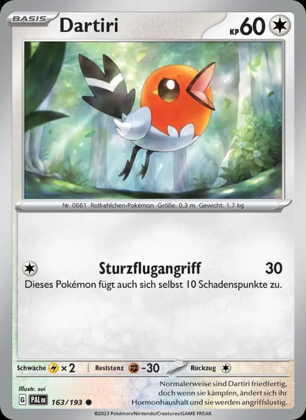 Dartiri card in German