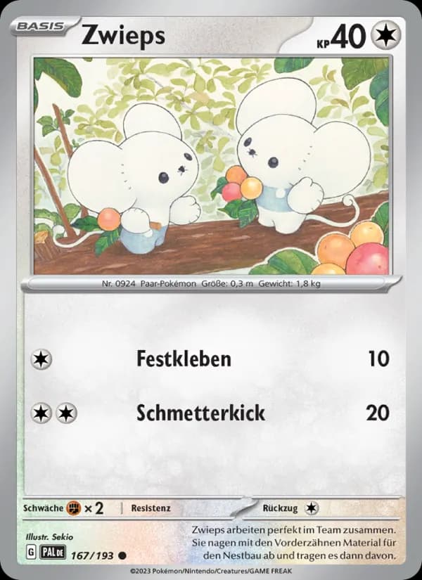 Zwieps card in German