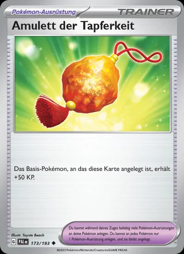 Amulett der Tapferkeit card in German