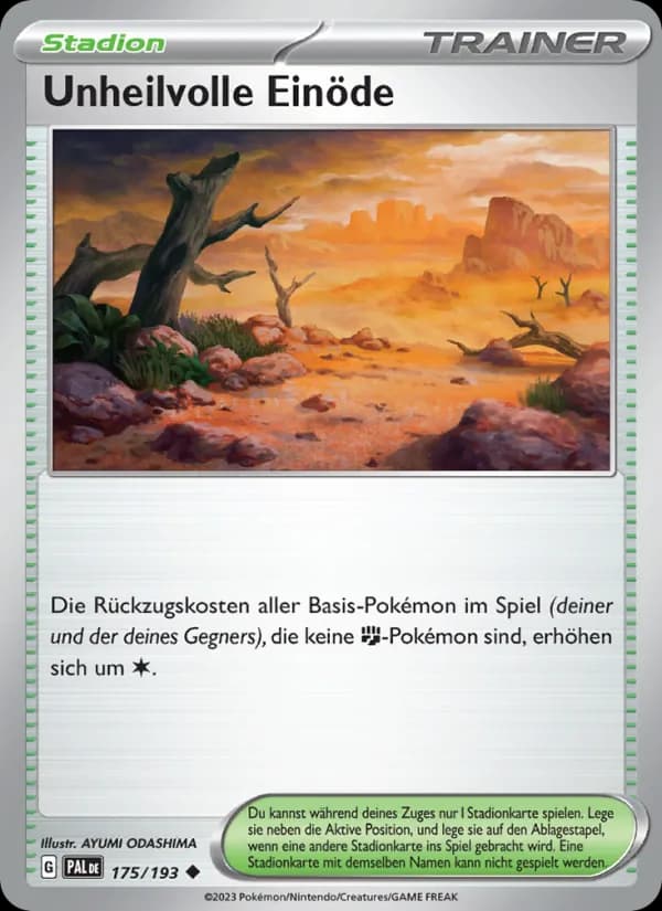 Unheilvolle Einöde card in German