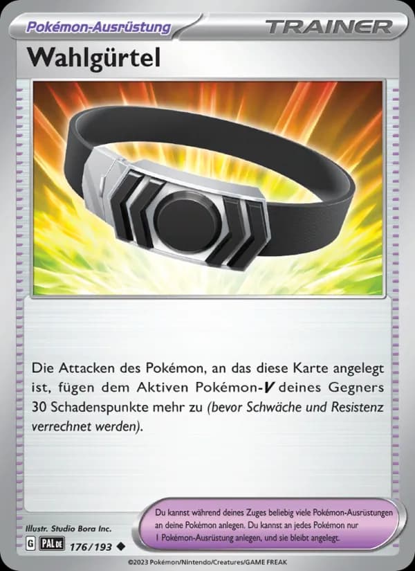 Wahlgürtel card in German