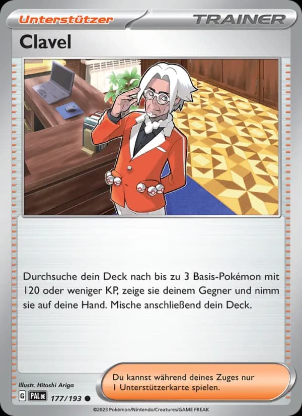 Clavel card in German