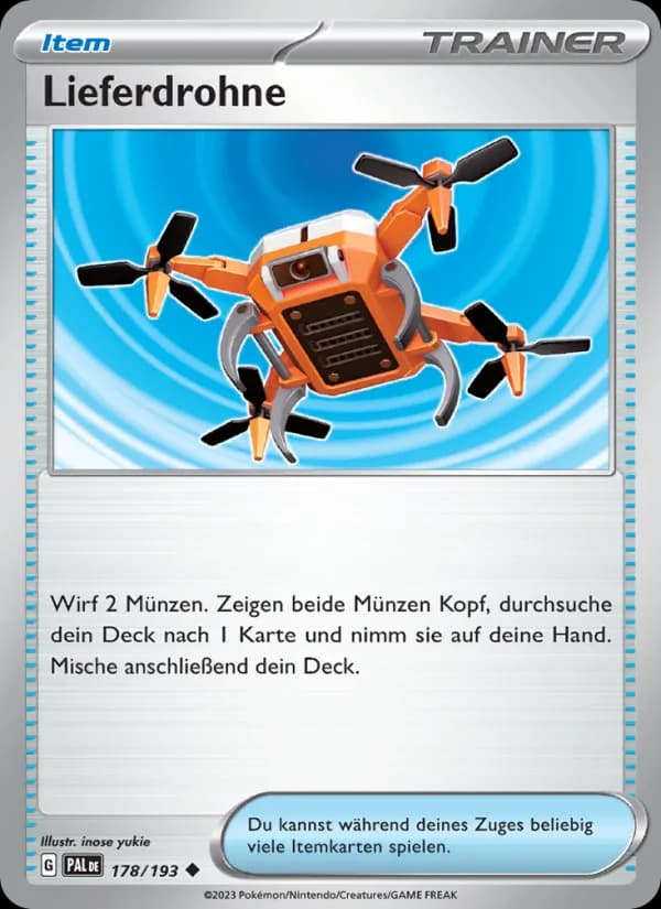 Lieferdrohne card in German