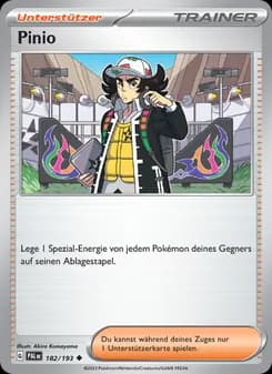 Pinio card in German
