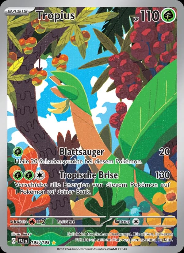 Tropius card in German