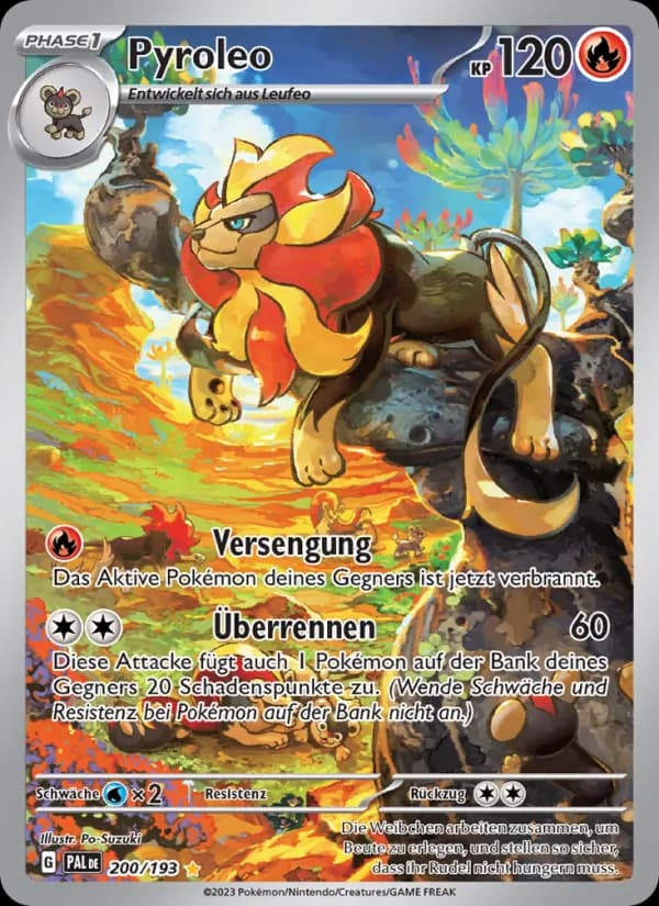 Pyroleo card in German