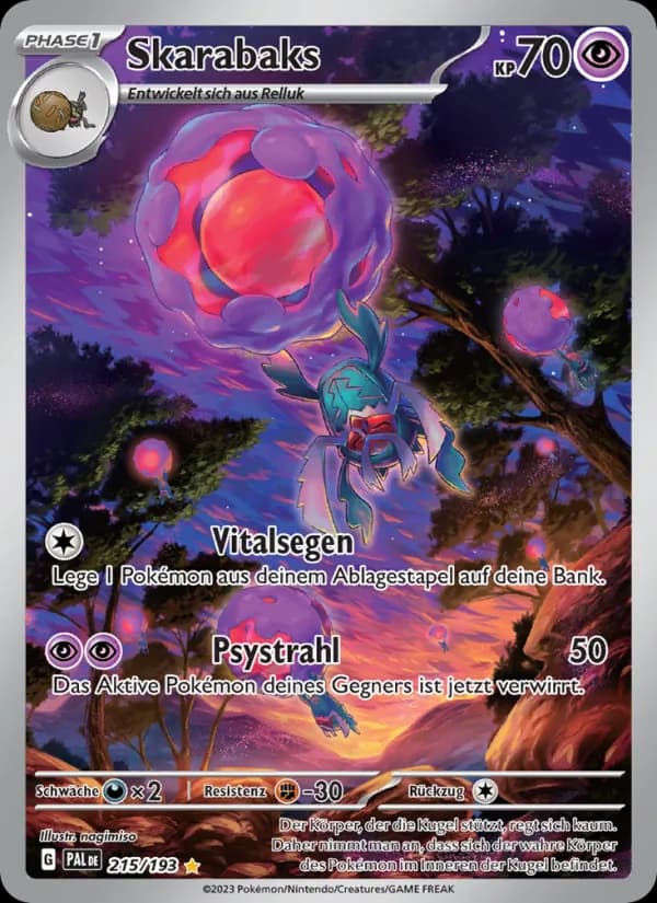 Skarabaks card in German