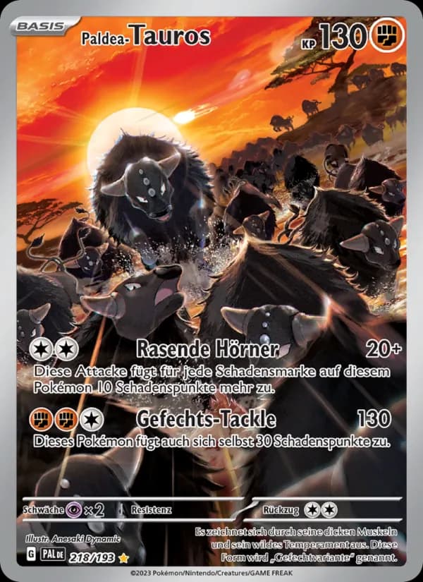 Paldea-Tauros card in German