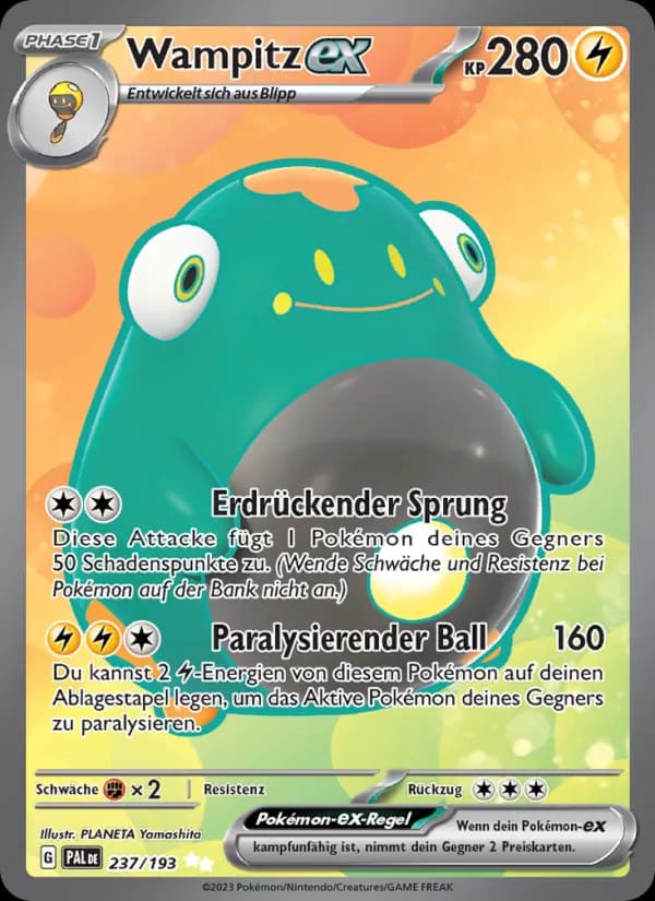 Wampitz-ex card in German