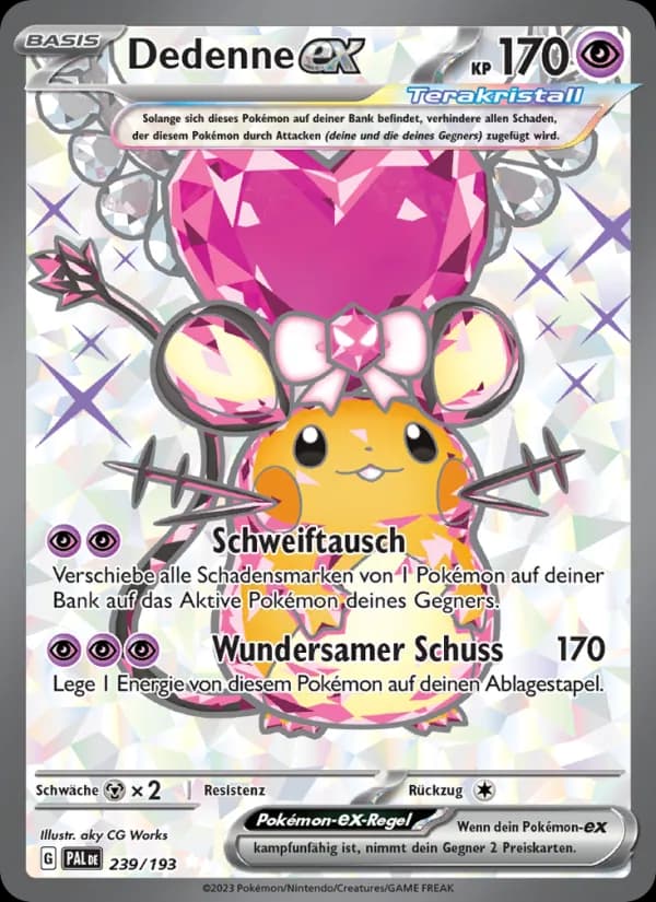 Dedenne-ex card in German