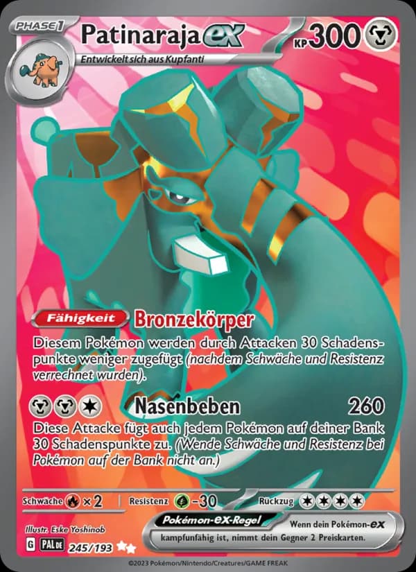 Patinaraja-ex card in German