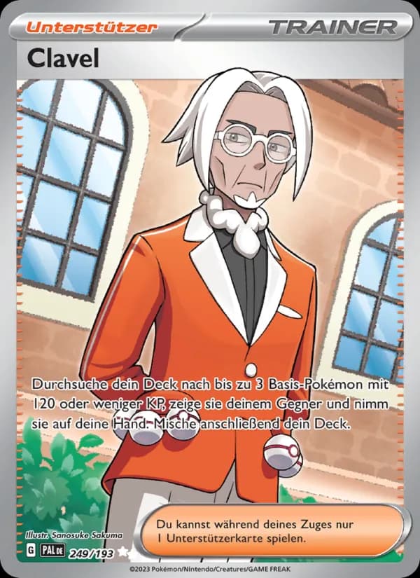 Clavel card in German