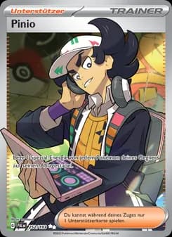 Pinio card in German