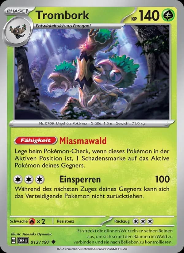 Trombork card in German
