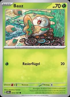 Bauz card in German