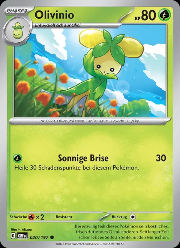 Olivinio card in German