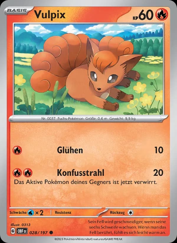 Vulpix card in German