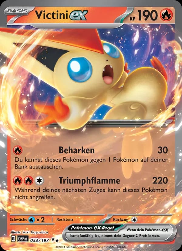 Victini-ex card in German