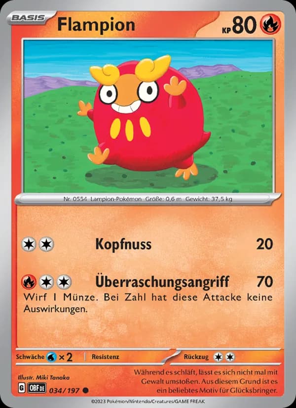 Flampion card in German